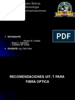 Recomendaciones UIT-T para Fibra Óptica