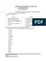 Programming Fundamental (Swe-102) Assignment#01: Dated:28-01-2018