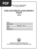 Ee-118 Basic Electricity & Electronics - 2013