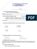 Examen Diagnóstico 1 Secundaria