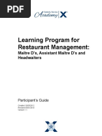 Restaurant Management Learning Program