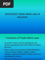 Registered Trade Mark Law in Malaysia