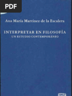 Ana María Martínez - Interpretar en Filosofía - LitArt