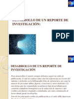 Desarrollo de Un Reporte de Investigación