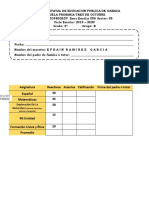 Examen Diagnostico Tercer Grado 2019 - 2020