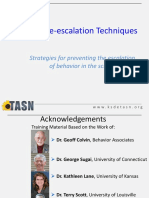 De-Escalation Techniques: Strategies For Preventing The Escalation of Behavior in The School Setting