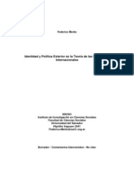 Identidad y Política Exterior en La Teoría de Las Relaciones