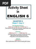 Activity Sheet in English 6: Quarter 2