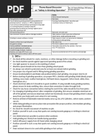 Theme Based Safety Discussion (TBT) For Manual Grinding Operation PDF