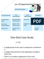 A Classification of Experimental Designs