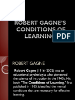 Robert Gagne's Conditions of Learning