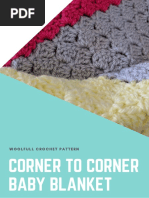 Corner To Corner Baby Blanket: Woolfull Crochet Pattern