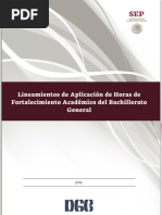 Lineamientos de Aplicacion de Horas de Fortalecimiento Academico PDF