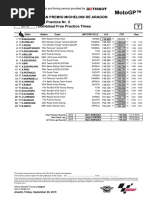 Motogp™: Gran Premio Michelin® de Aragon Free Practice Nr. 2 Combined Free Practice Times