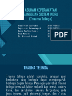 Asuhan Keperawatan Gangguan Sistem Indra (Trauma Telinga) Kel 8