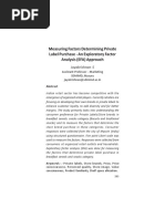 Measuring Factors Determining Private Label Purchase - An Exploratory Factor Analysis (EFA) Approach