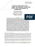 Social Support and Strain From Partner, Family, and Friends: Costs and Benefits For Men and Women in Adulthood