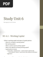 Study Unit 6: Managing Current Assets