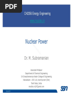 Nuclear Power: Dr. M. Subramanian