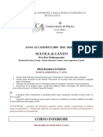 Dip. Canto V.O. Programma Interno Canto