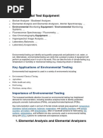 Environmental Test Equipments