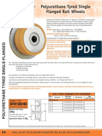 Polyurethane Tyred Single Flanged Rail Wheels: Full Part Number For Ordering