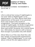 Critical Analysis of Ode To Nightangle