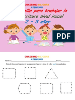 Cuadernillo Fichas para Trabajar La Preescritura Nivel Inicial 2 - 3 Años.