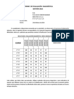 Formato de Informe de Evaluación Diagnóstica 2014