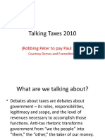 Talking Taxes 2010: (Robbing Peter To Pay Paul 101?)