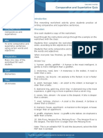Comparative and Superlative Quiz