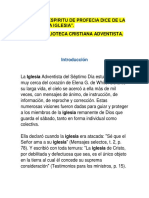 Lo Que El Espiritu de Profecia Dice de La Unidad de La Iglesia