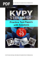 SX KVPY Practice Test Papers With Solutions For Standard 12 From Career Point CP Publication Kota