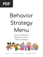 Behavior Strategy Menu