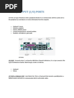 Input/Output (I/O) Ports