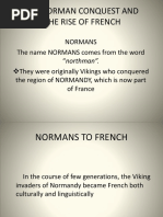 The Norman Conquest and The Rise of French