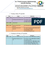 Exploring The New Strategies in Eye Therapeutic: Schedule 1. Workshop (Friday, 19 April 2019)