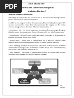 MBA - III-semester Promotion and Distribution Management Marketing-Elective - II