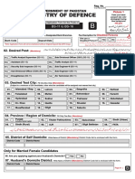 Ministry of Defence Job Application Form