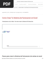 Como Crear Tu Sistema de Facturacion en Excel Pao A Paso