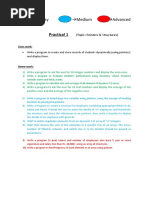 Easy Medium Advanced: Practical 1