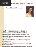 Self-Transcendence Theory: Pamela.G.Reed (1952-Present)