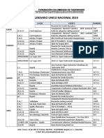 CALENDARIO TAEKWONDO-COLOMBIA-UNICO-NACIONAL-eventos-2019