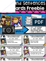 Compound Sentences Task Cards Freebie