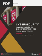 Harvard Cybersecurity Online Short Course Brochure