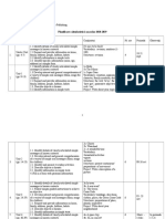 Planificare Calendaristică An Şcolar 2018-2019