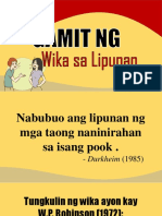 Gamit NG Wika Sa Lipunan