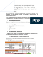 Memoria Descriptiva de Instalaciones Eléctricas