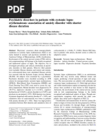 Psychiatric Disorders in Patients With Systemic Lupus Erythematosus: Association of Anxiety Disorder With Shorter Disease Duration