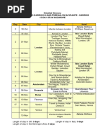 Itinerary, UK and Schengen